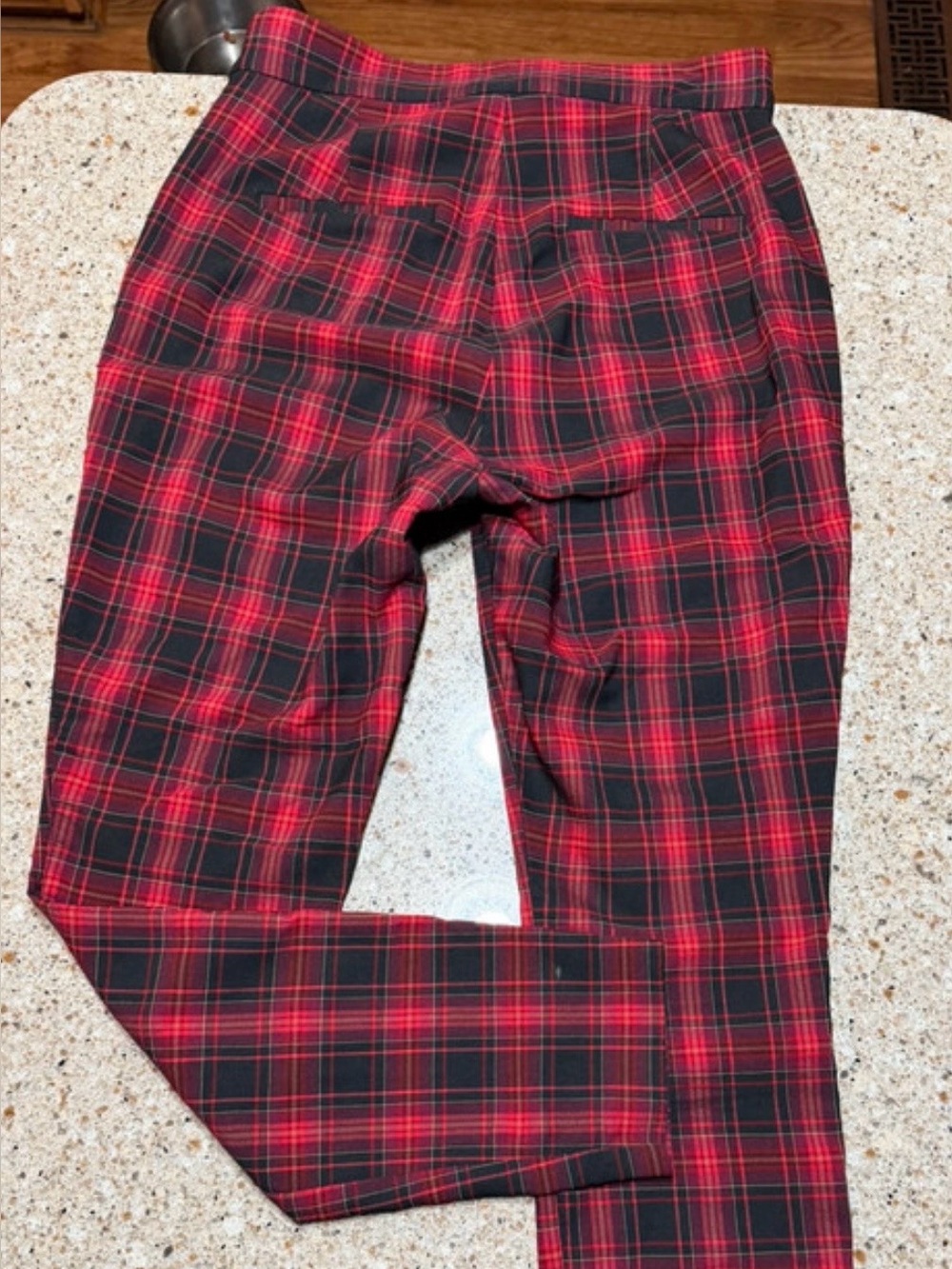 GAP Red and Black Plaid Kids Leggings